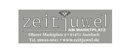 Logo-Zeitjuwel am Marktplatz